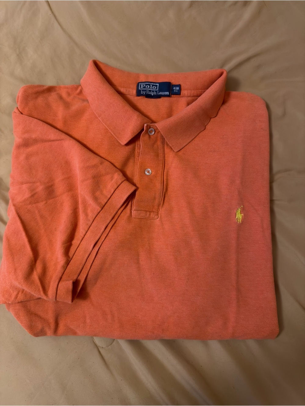 Polo by Ralph Lauren Orange Short-Sleeve Polo with Yellow Pony